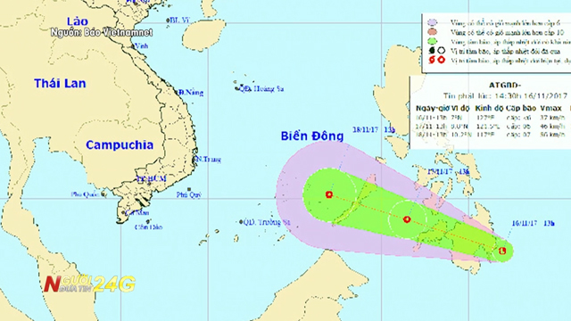 Người đưa tin 24G: Hôm nay áp thấp nhiệt đới hướng thẳng Nam Bộ …
